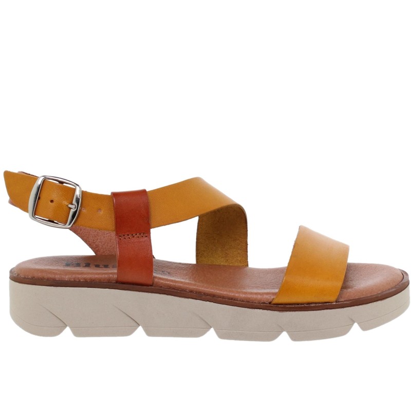 2570166BLU – Sandalia Plana Mujer Amarillo