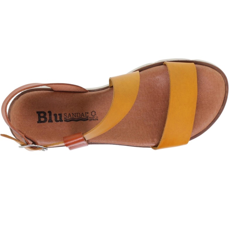 2570166BLU – Sandalia Plana Mujer Amarillo