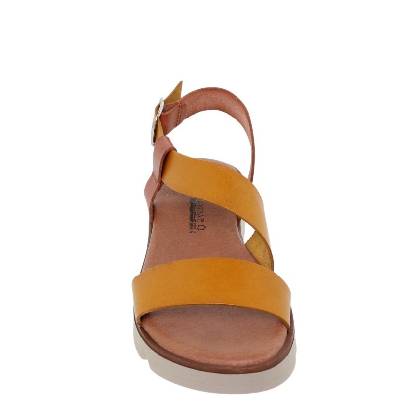 2570166BLU – Sandalia Plana Mujer Amarillo