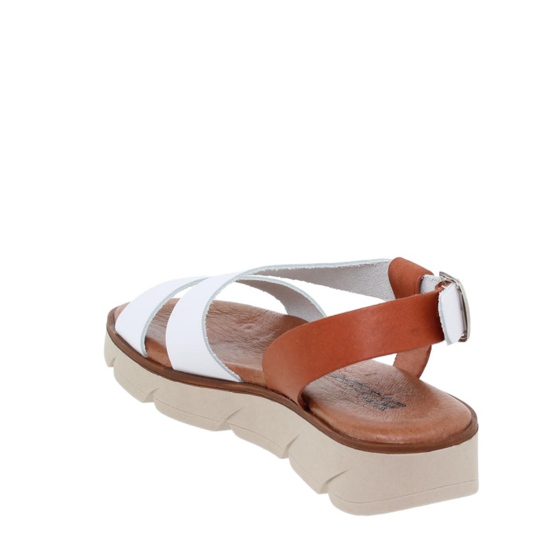 2570166BLU – Sandalia Plana Mujer Blanco