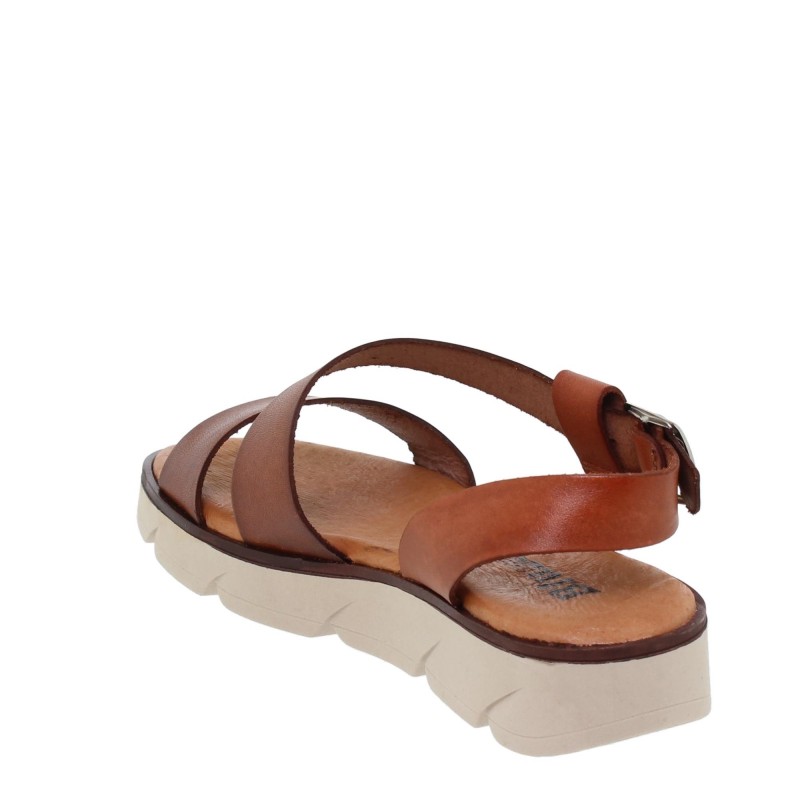 2570166BLU – Sandalia Plana Mujer Cuero