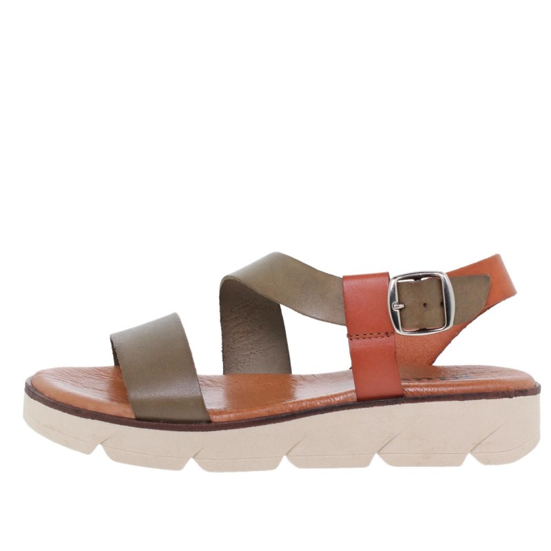 2570166BLU – Sandalia Plana Mujer Kaki