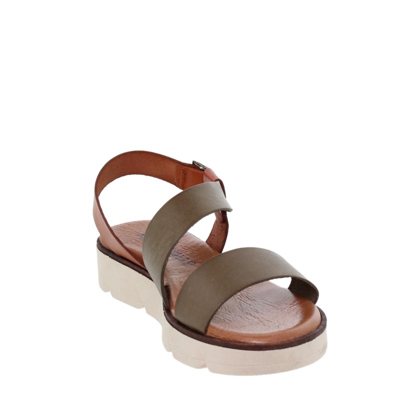 2570166BLU – Sandalia Plana Mujer Kaki