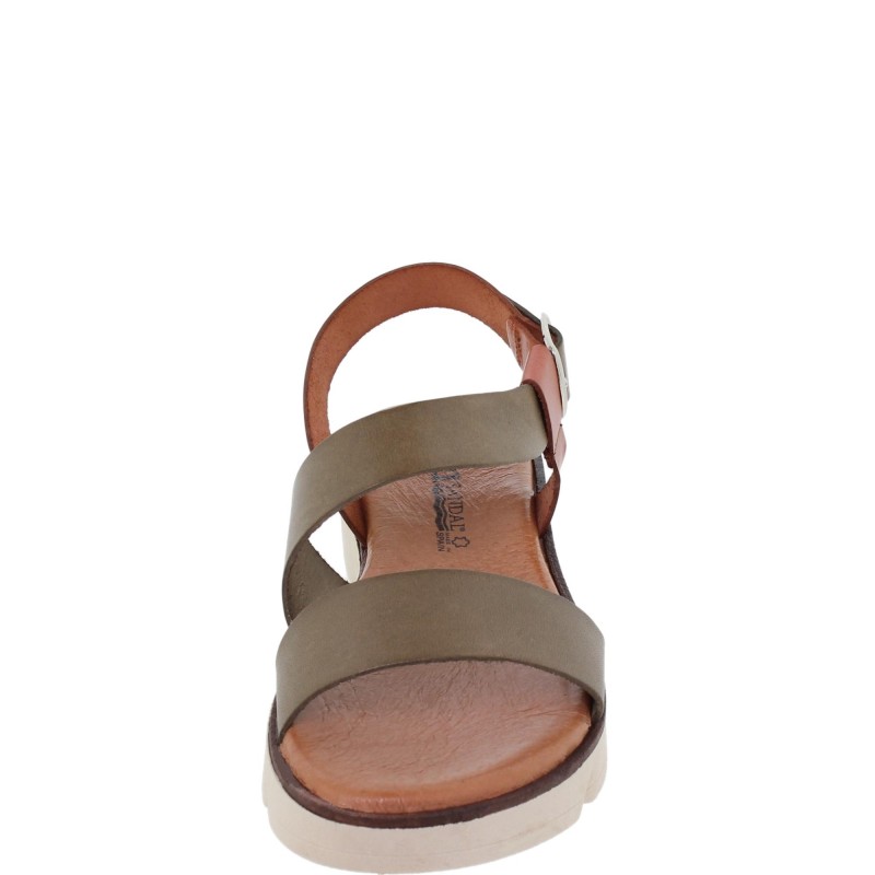 2570166BLU – Sandalia Plana Mujer Kaki