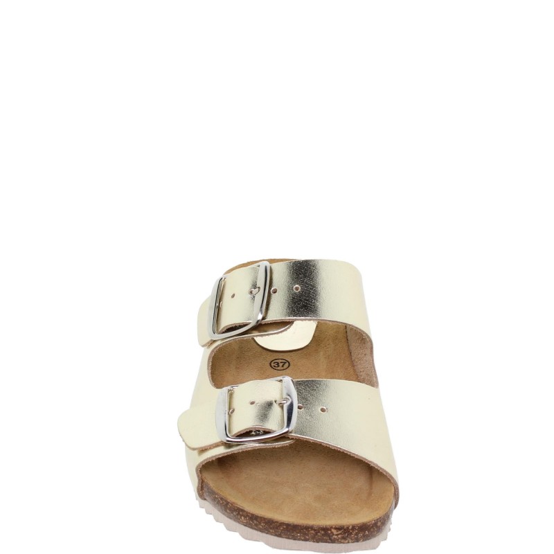 7370896MET – Sandalia Plana Bio Mujer Platino