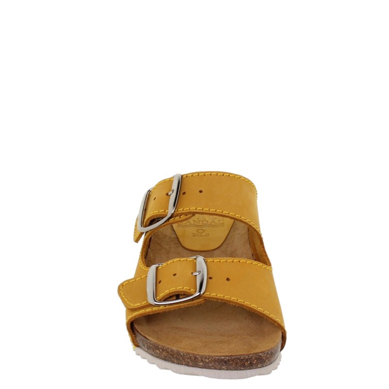 5940896BLU - Sandalia Plana Bio Mujer Amarillo