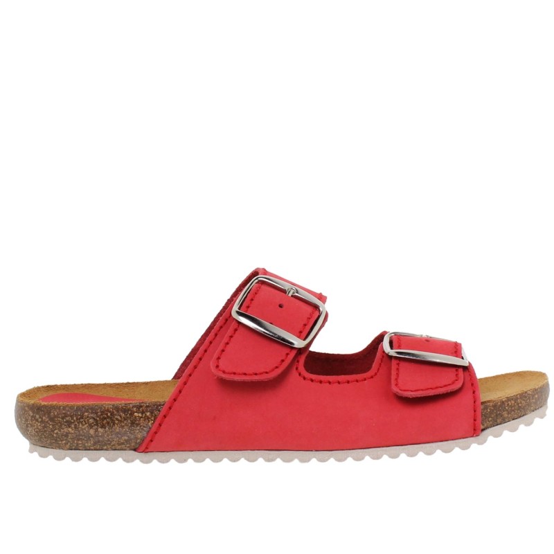 5940896BLU - Sandalia Plana Bio Mujer Rojo