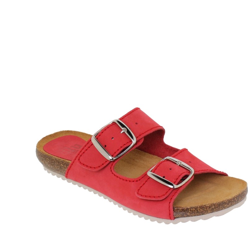5940896BLU - Sandalia Plana Bio Mujer Rojo