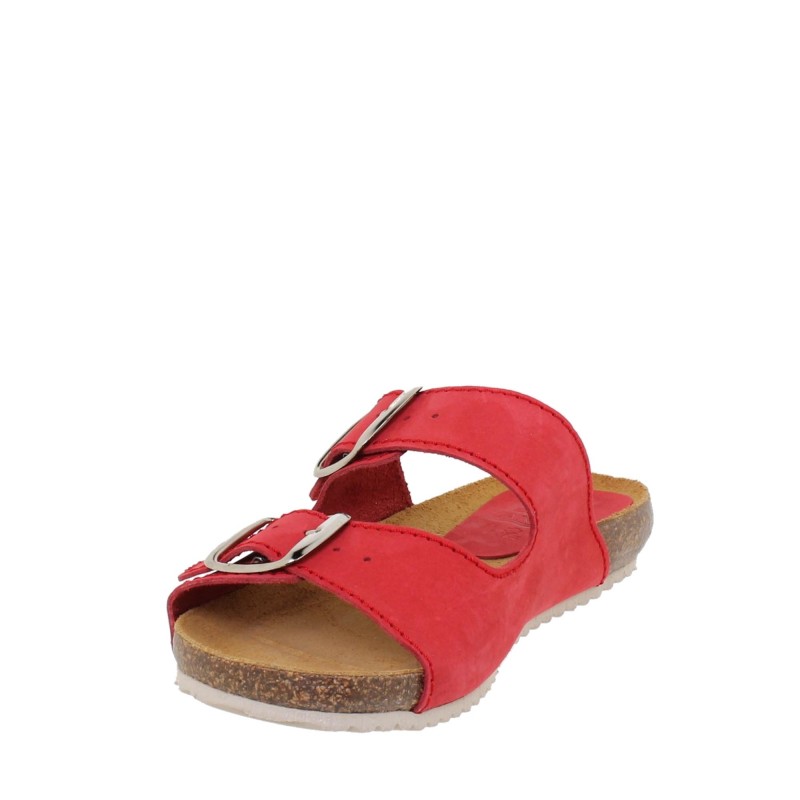 5940896BLU - Sandalia Plana Bio Mujer Rojo