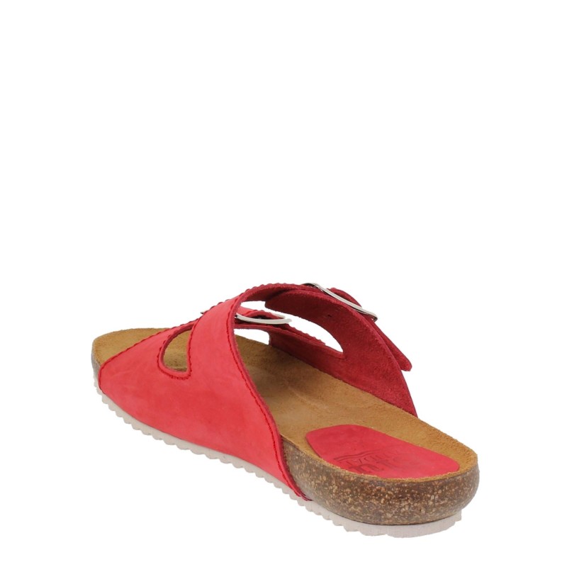 5940896BLU - Sandalia Plana Bio Mujer Rojo