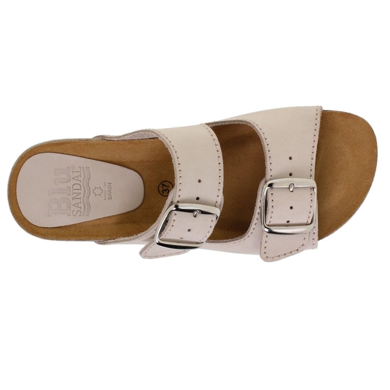 5940896BLU - Sandalia Plana Bio Mujer Arena