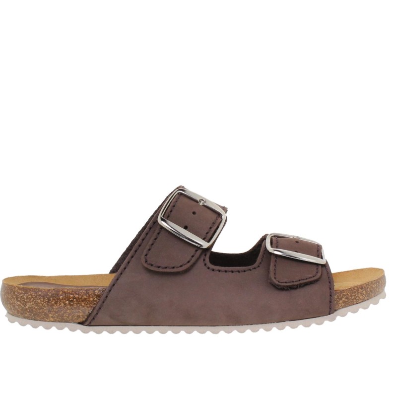 5940896BLU - Sandalia Plana Bio Mujer Marrón