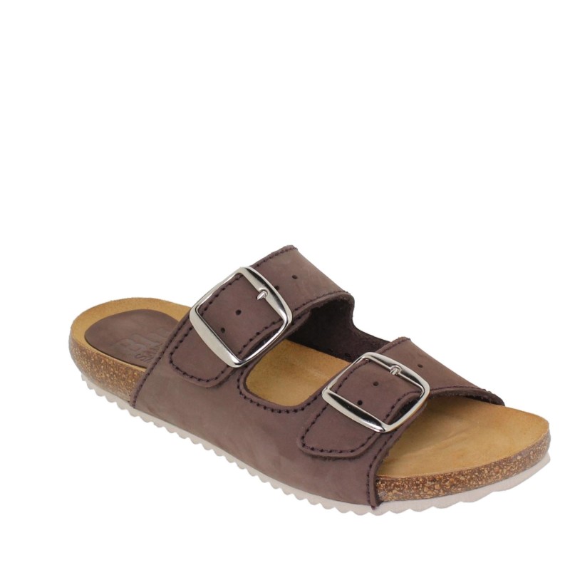 5940896BLU - Sandalia Plana Bio Mujer Marrón