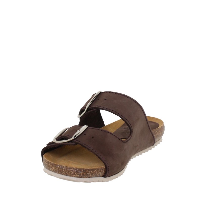 5940896BLU - Sandalia Plana Bio Mujer Marrón