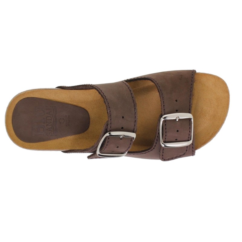 5940896BLU - Sandalia Plana Bio Mujer Marrón