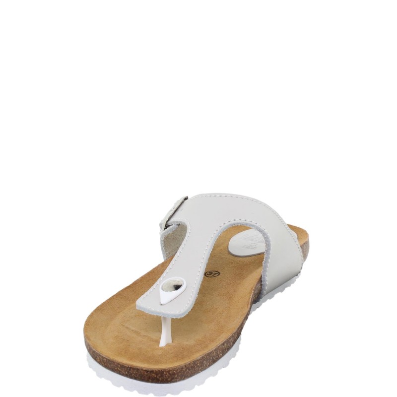 1070502BLU - Sandalia Plana Bio Mujer Blanco