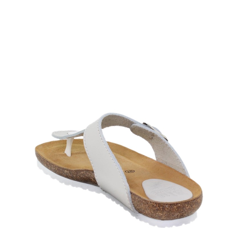 1070502BLU - Sandalia Plana Bio Mujer Blanco