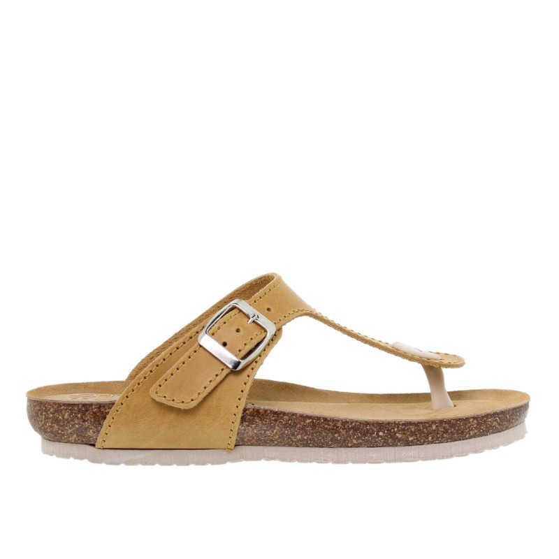 1070502BLU - Sandalia Plana Bio Mujer Amarillo