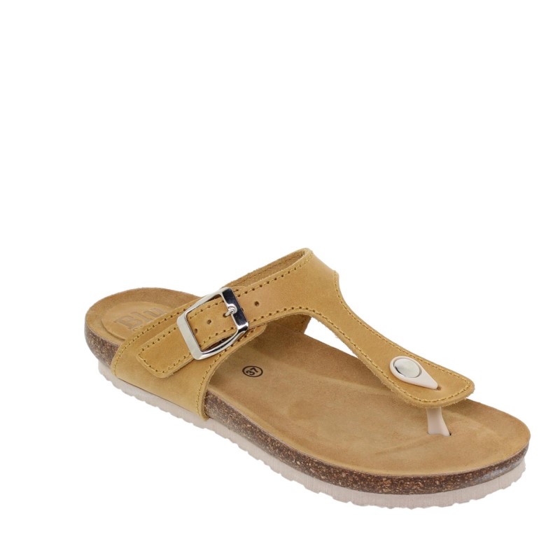 1070502BLU - Sandalia Plana Bio Mujer Amarillo