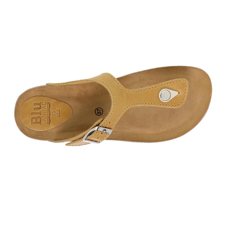 1070502BLU - Sandalia Plana Bio Mujer Amarillo