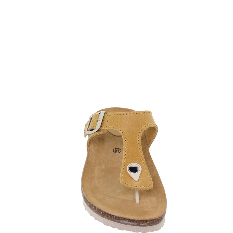 1070502BLU - Sandalia Plana Bio Mujer Amarillo