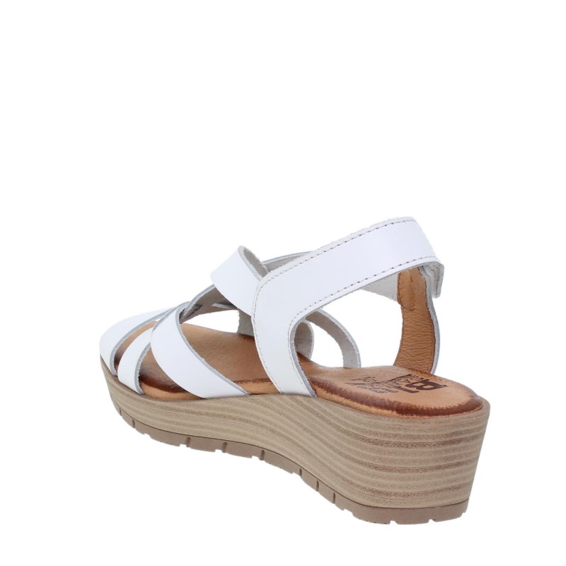 86503104BLU  - Sandalia Cuña Mujer Blanco