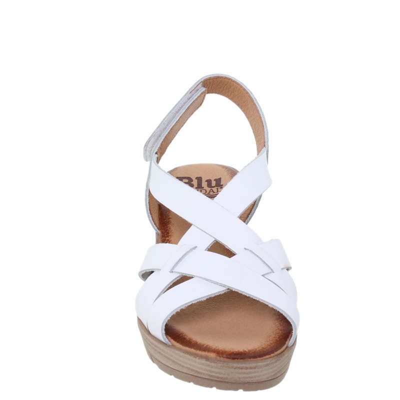 86503104BLU  - Sandalia Cuña Mujer Blanco