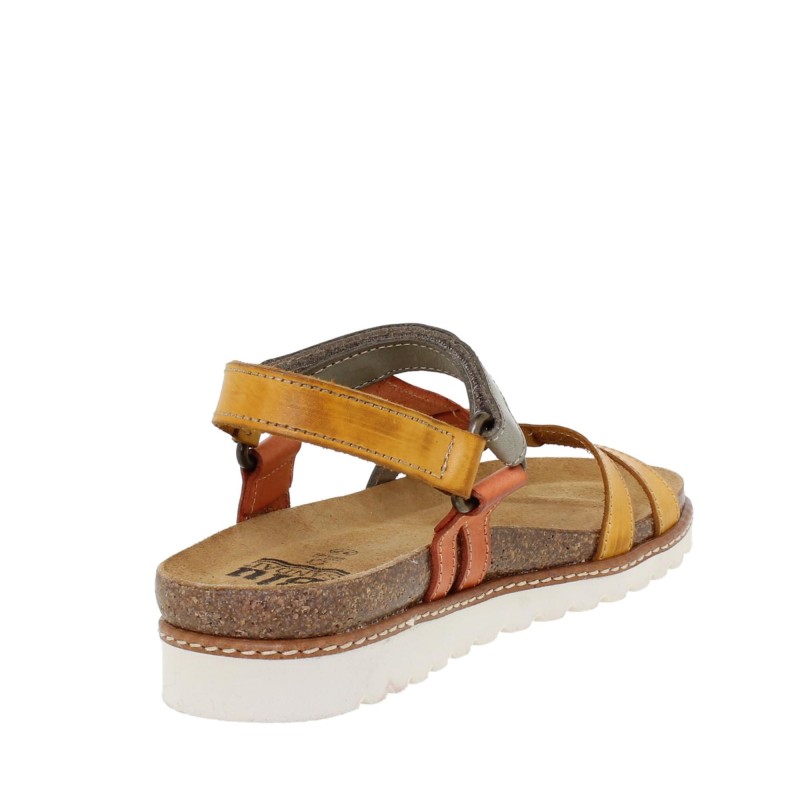 1855BLU - Sandalia BIO Plana Mujer Multicolor