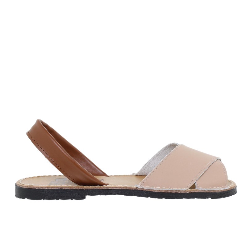 2850394BLU - Menorquina Plana Mujer Beig