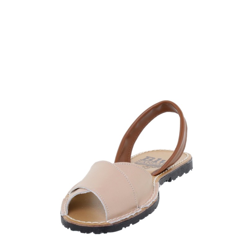 2850394BLU - Menorquina Plana Mujer Beig
