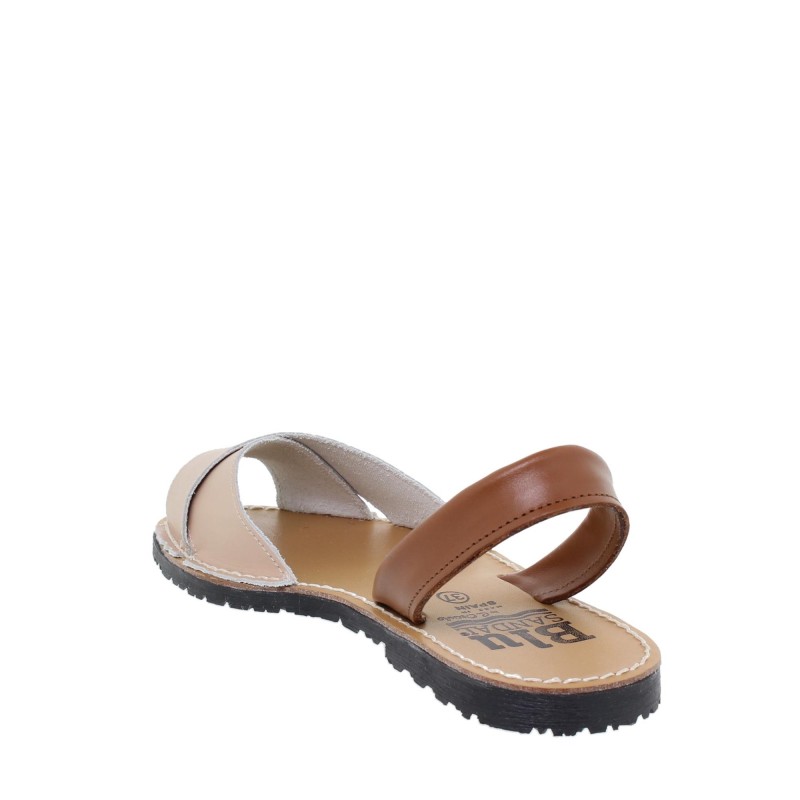2850394BLU - Menorquina Plana Mujer Beig