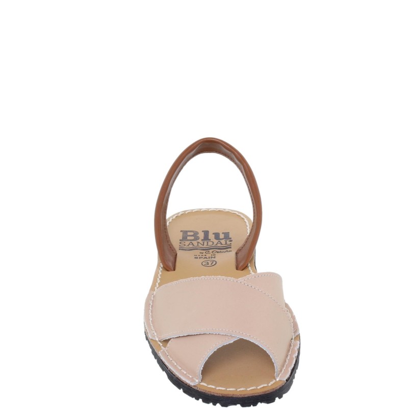 2850394BLU - Menorquina Plana Mujer Beig