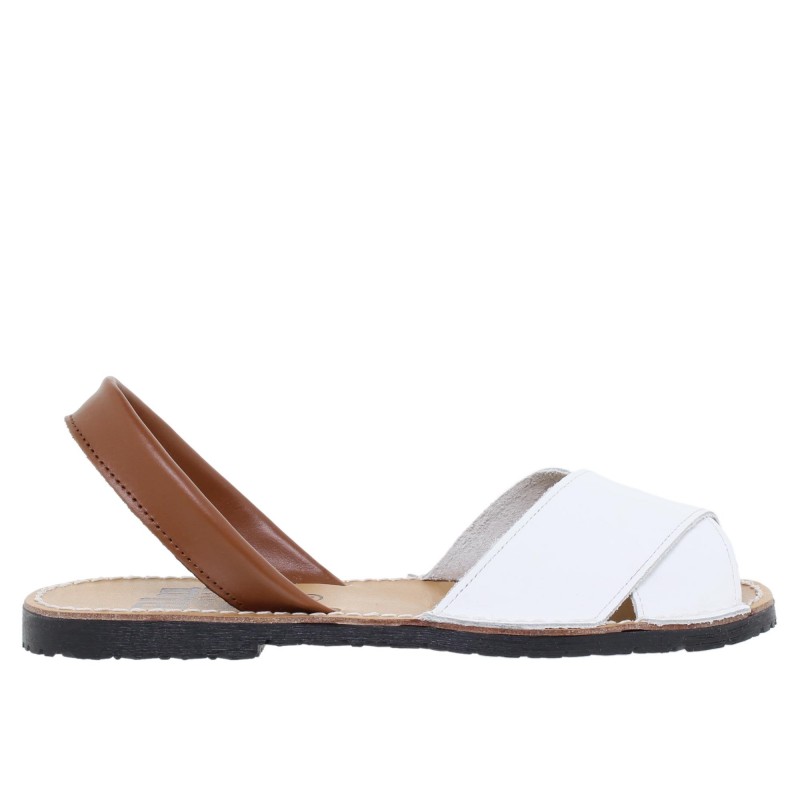 2850394BLU - Menorquina Plana Mujer Blanco