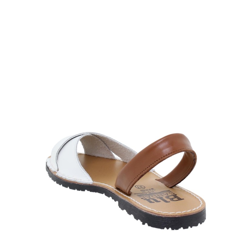 2850394BLU - Menorquina Plana Mujer Blanco