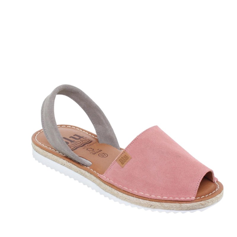 15202BLU - Menorquina Plana Mujer Rosa