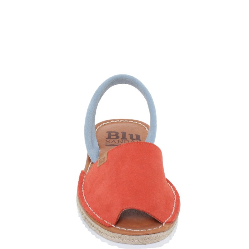 15202BLU - Menorquina Plana Mujer Coral