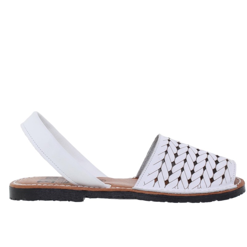 51202489BLU – Menorquina Plana Mujer Blanco