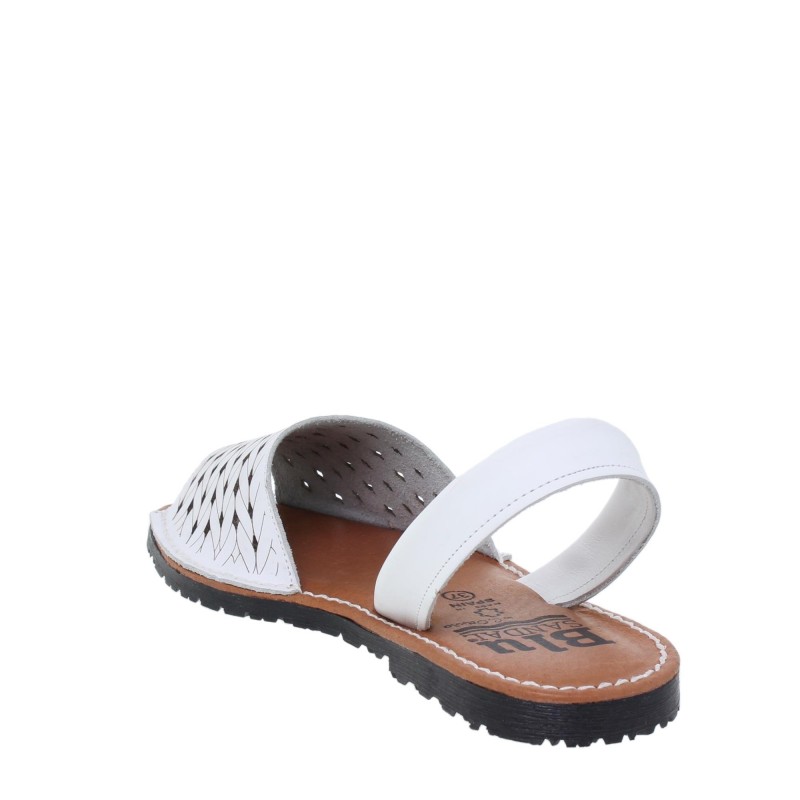 51202489BLU – Menorquina Plana Mujer Blanco
