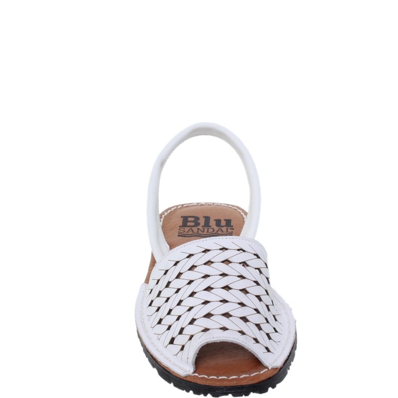 51202489BLU – Menorquina Plana Mujer Blanco
