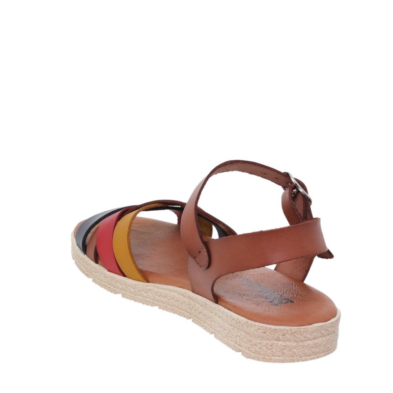 2740235BLU - Sandalia Plana Mujer Multicolor