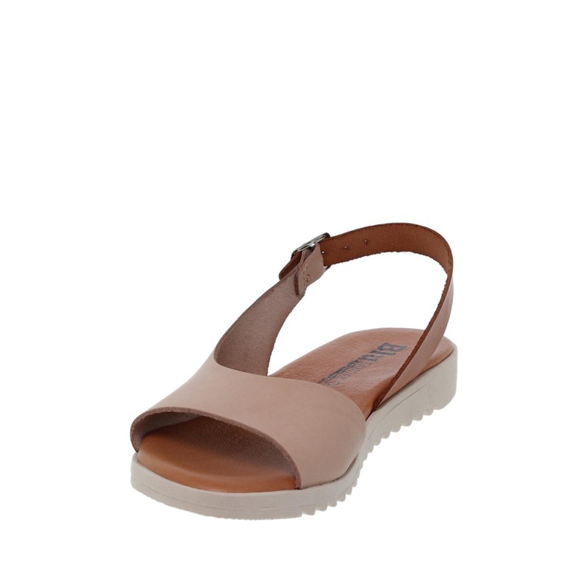 1115BLU - Sandalia Plana Mujer Beig