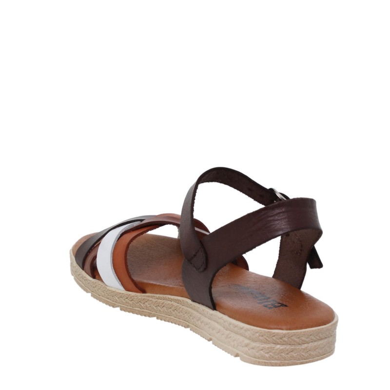 2740235BLU - Sandalia Plana Mujer Multicuero