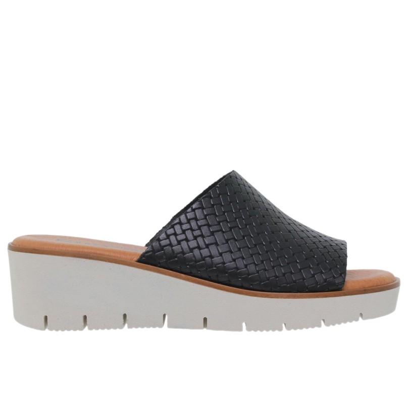 991024802BLU - Sandalia Señora Piel Negro