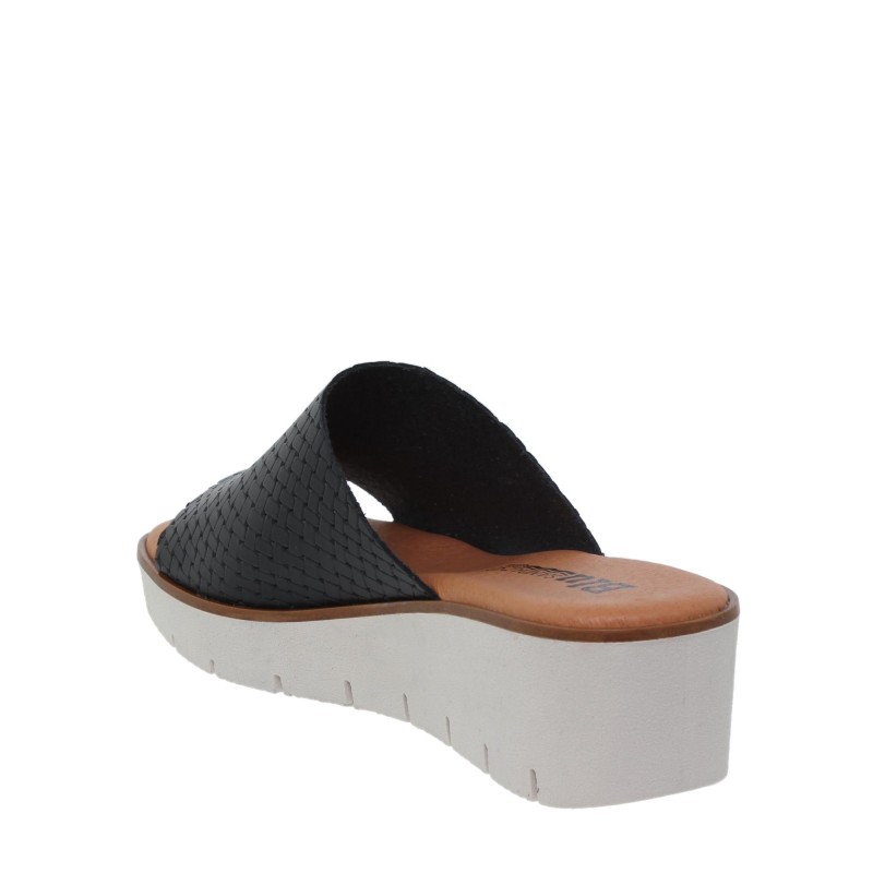 991024802BLU - Sandalia Señora Piel Negro
