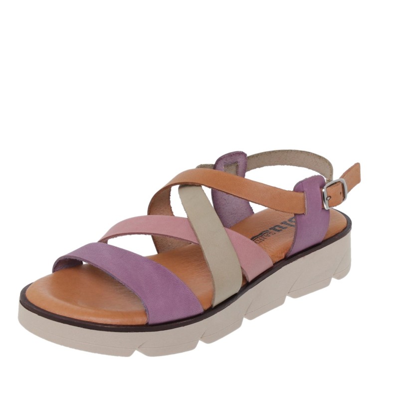 544024106BLU - Sandalia Señora Piel Multicolor