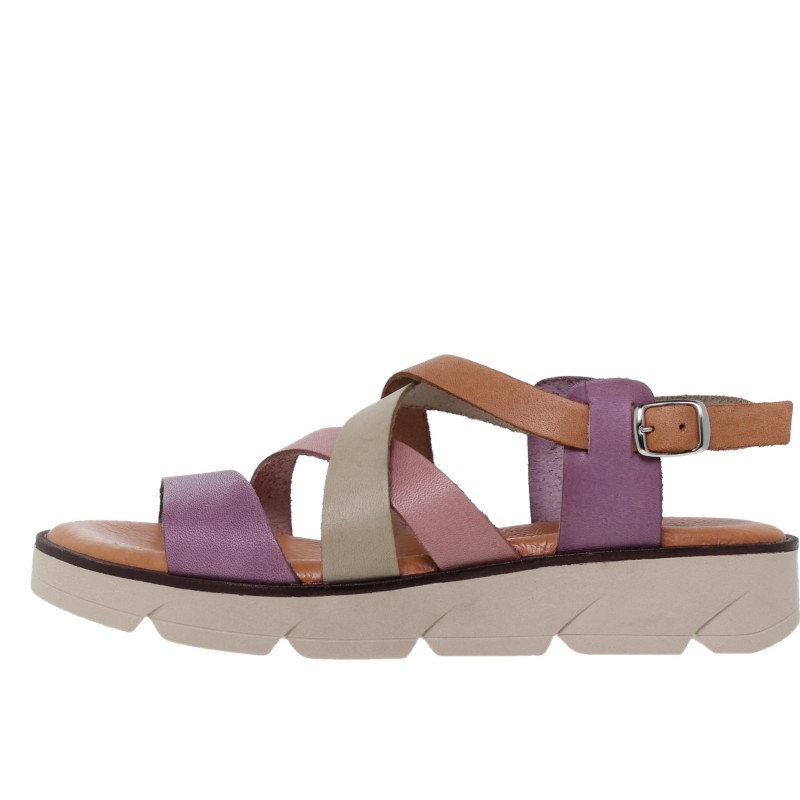 544024106BLU - Sandalia Señora Piel Multicolor