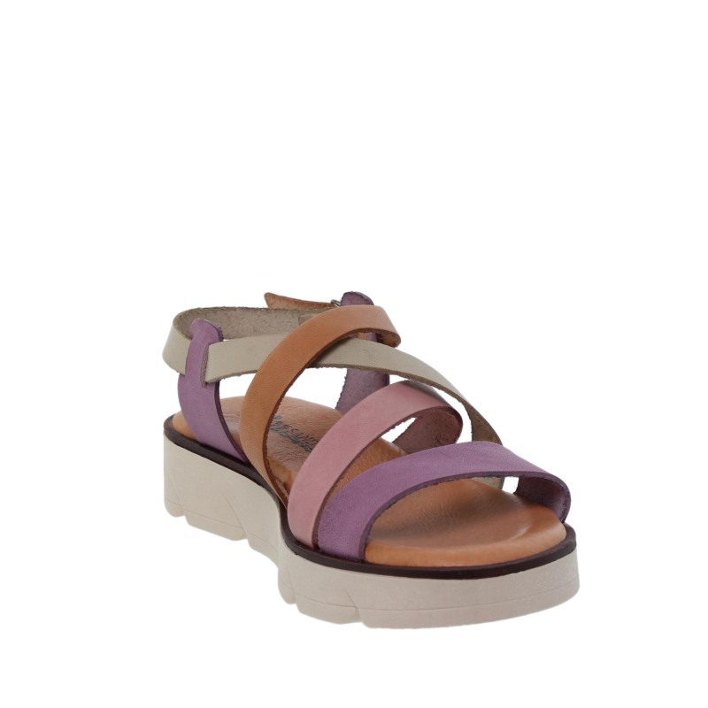 544024106BLU - Sandalia Señora Piel Multicolor