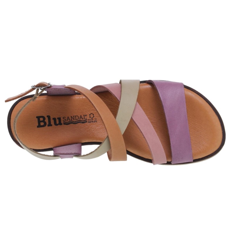 544024106BLU - Sandalia Señora Piel Multicolor