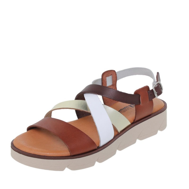544024106BLU - Sandalia Señora Piel Multicuero