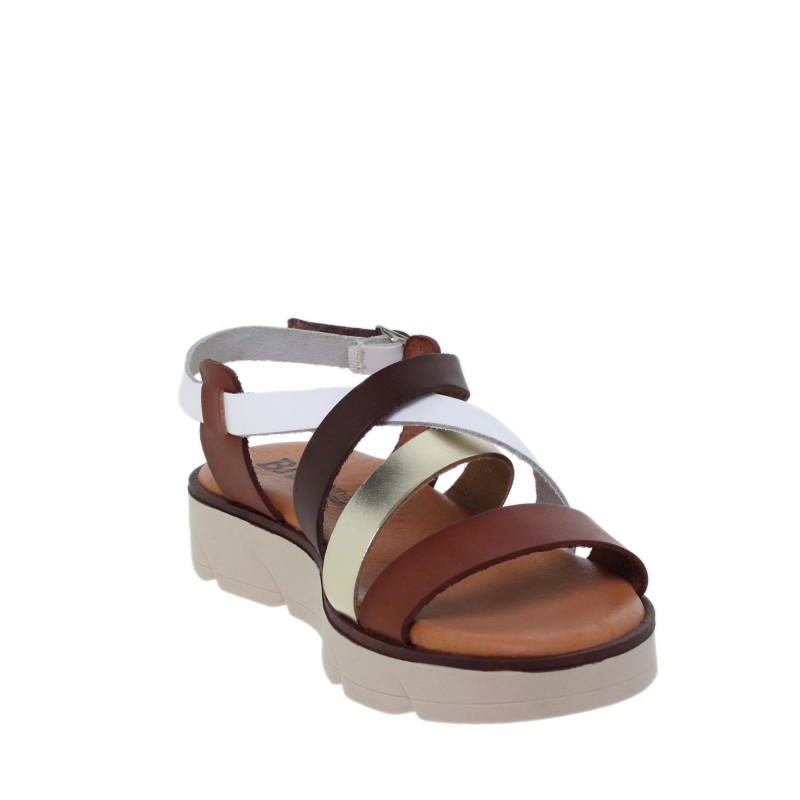 544024106BLU - Sandalia Señora Piel Multicuero